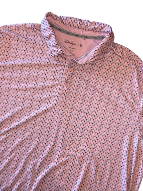 Walter Hagen 11 Golf Polo Shirt Men’s XXL Pink Performance Stretch Golf Print